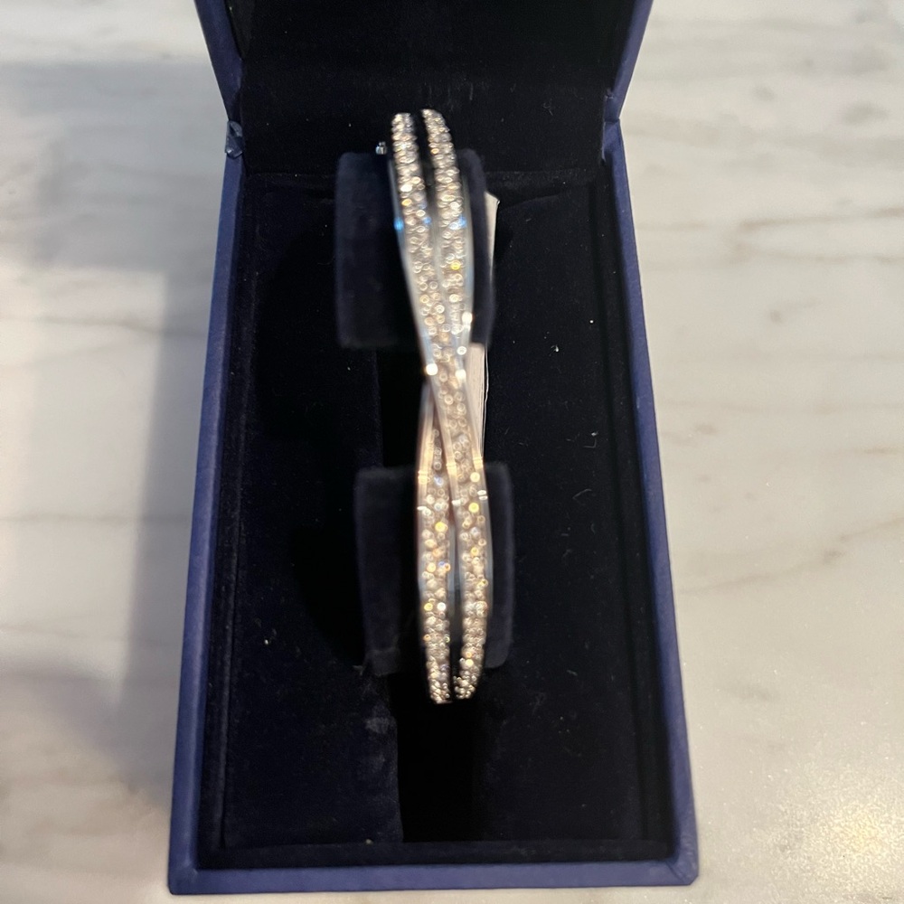 Swarovski Silver Twisted Crystal Bracelet